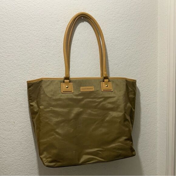 HARTMANN CANVAS LEATHER TRIM LARGE TOTE TRAVEL BAG - Picture 7 of 16